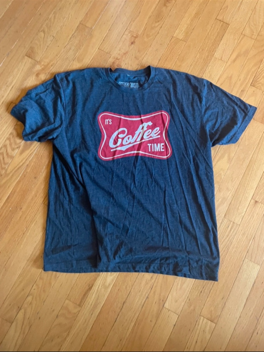Men's Navy 'It's Coffee Time' Graphic Tee